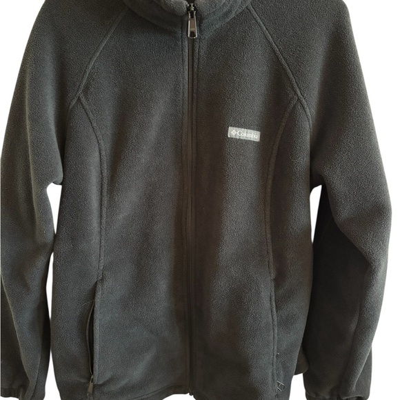 Columbia Men’s Full Zip Fleece Jacket Black XXL Zip Pockets - Picture 1 of 9